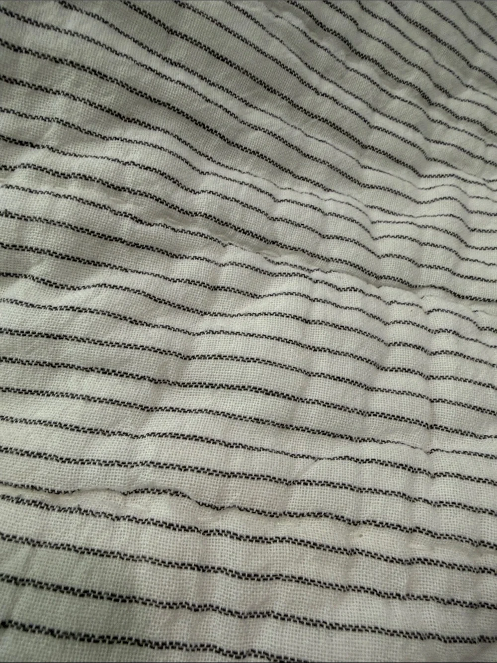 Hearth & Hand Cream and Gray Striped Quilted Pillow Sham